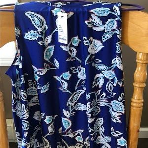 Blue flower tank top